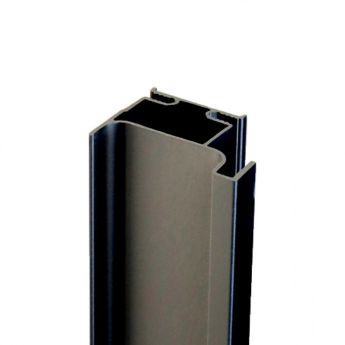 Профиль вертикальный боковой, цвет чёрный анодированный с брашировкой 4700мм *
